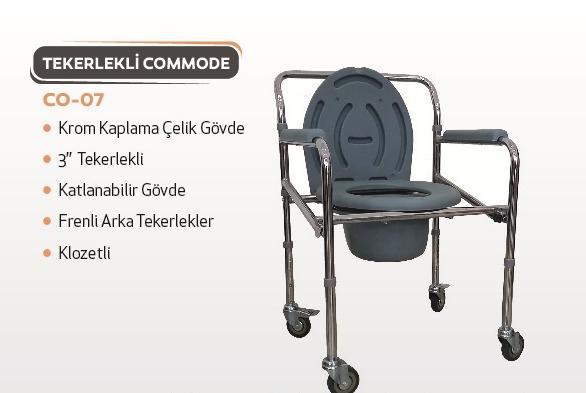 Co-07 Komod Ithal Tekerlekli Tuvalet Aparatı