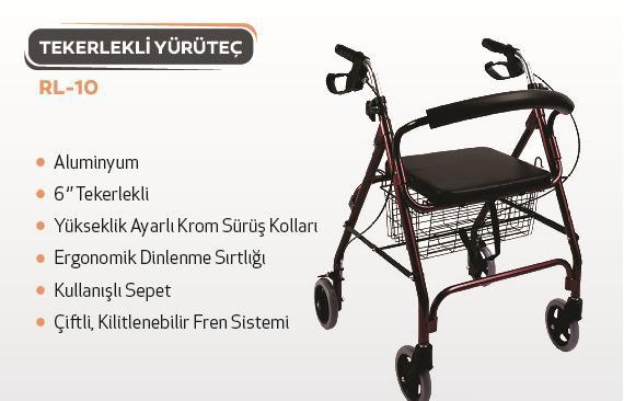 RL-10 Tekerlekli Yürüteç 