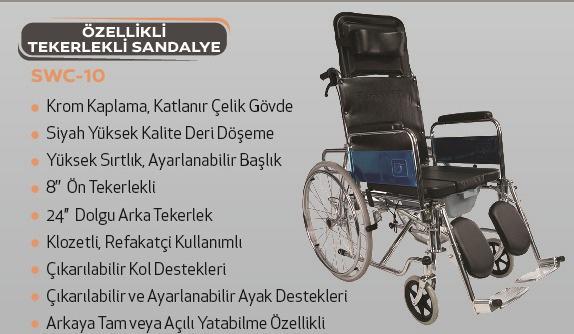 SCW-10 Özellikli Tekerlekli Sandalye